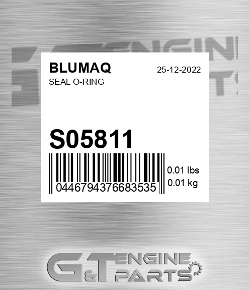 S05811 Seal O-ring