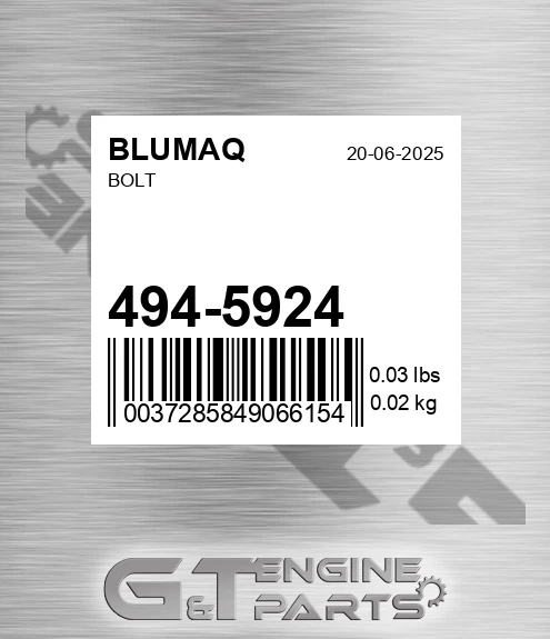 494-5924 Bolt for BLUMAQ