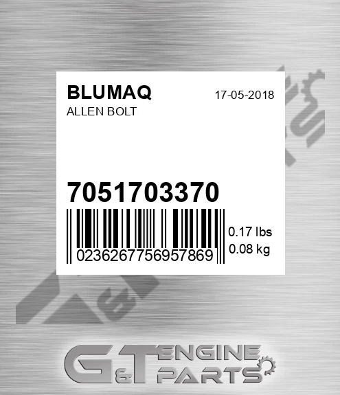7051703370 Allen Bolt for BLUMAQ