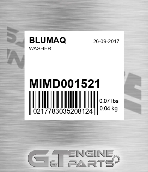 MIMD001521 Washer for BLUMAQ