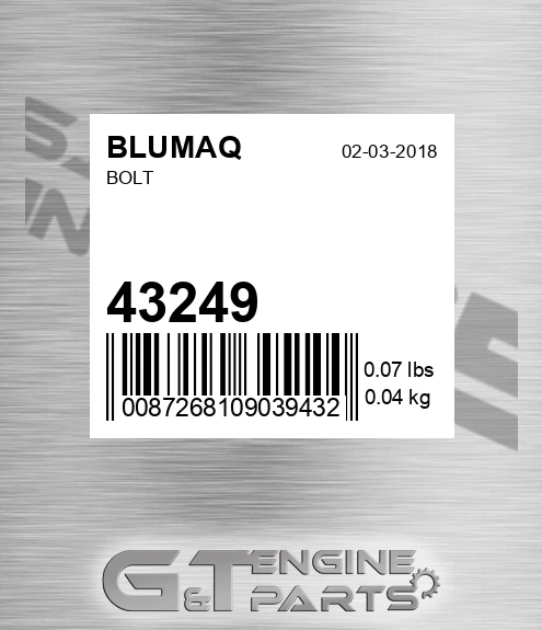 43249 Bolt