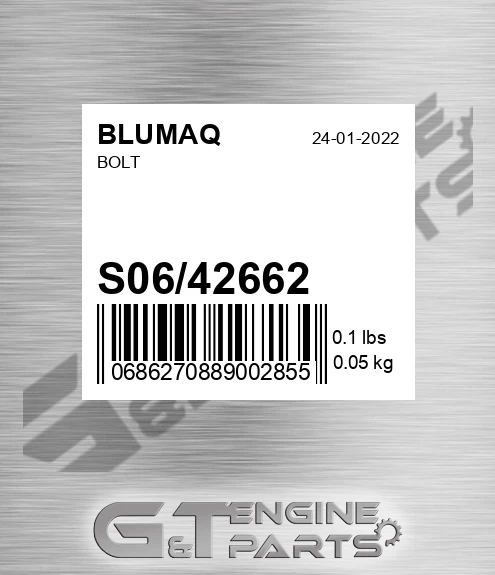 S06/42662 Bolt for BLUMAQ