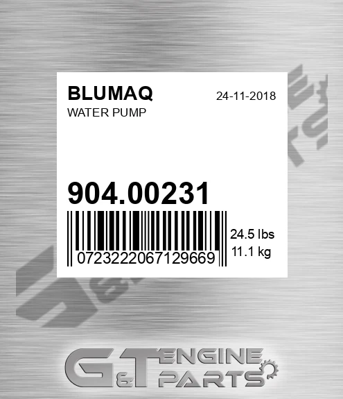 904.00231 Water Pump for BLUMAQ