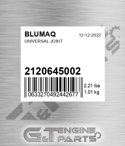 212.06.450.02 Universal Joint for BLUMAQ