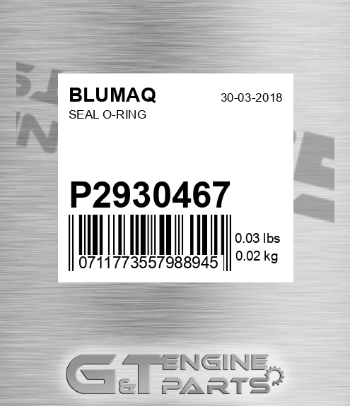 P2930467 Seal O-ring