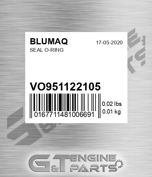 VO9511-22105 Seal O-ring for BLUMAQ