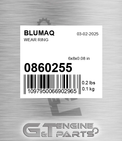 086-0255 Wear Ring for BLUMAQ
