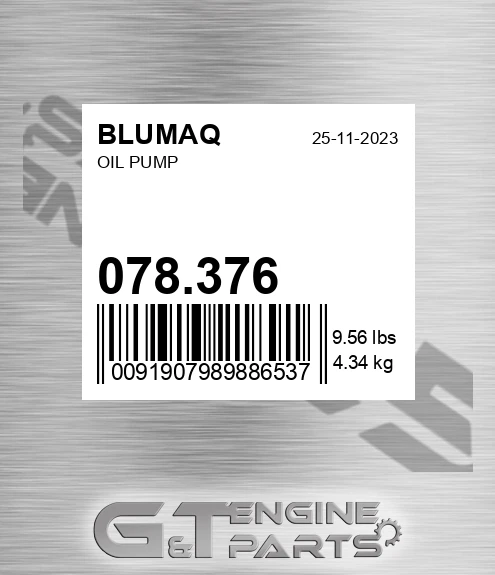 078.376 Oil Pump for BLUMAQ