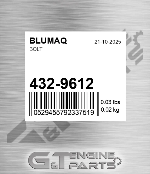 432-9612 BLUMAQ Bolt