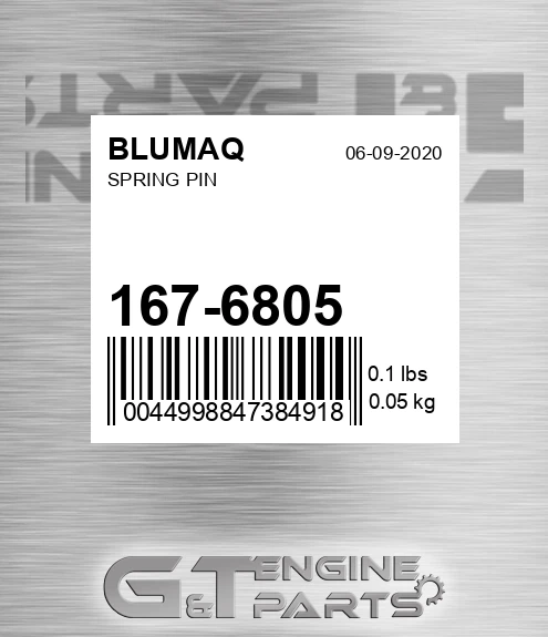 167-6805 Spring Pin for BLUMAQ