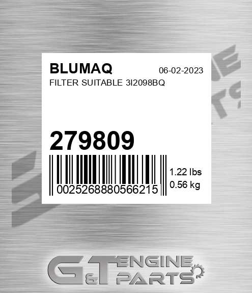 279809 Filter Suitable 3i2098bq for BLUMAQ