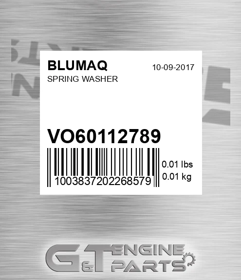 VO60112789 Spring Washer for BLUMAQ