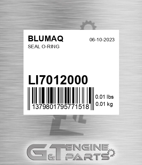 LI7012000 Seal O-ring for BLUMAQ