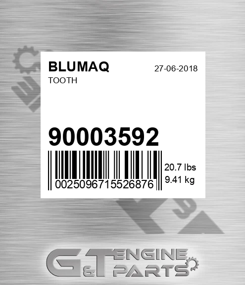 900.03592 Tooth for BLUMAQ