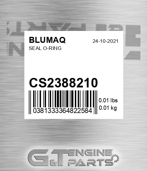 CS238-8210 Seal O-ring for BLUMAQ