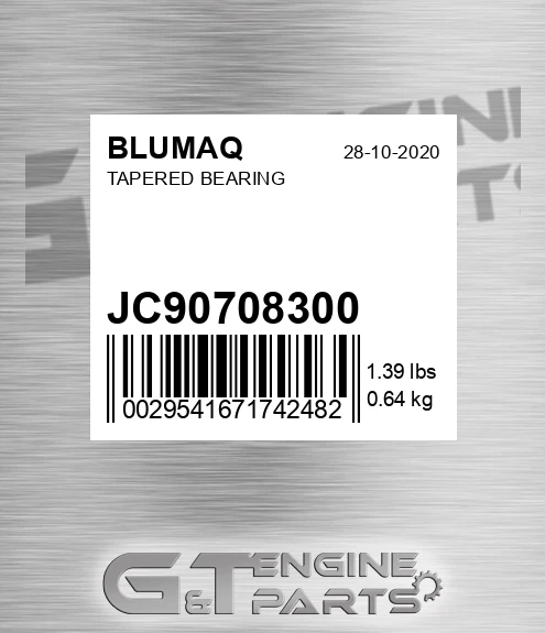 JC907/08300 Tapered Bearing for BLUMAQ