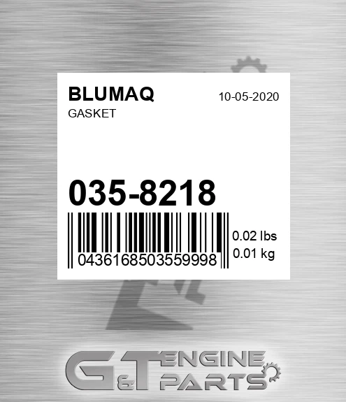 035-8218 Gasket for BLUMAQ