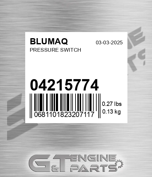 04215774 Pressure Switch for BLUMAQ