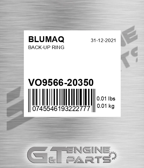 VO9566-20350 Back-up Ring for BLUMAQ