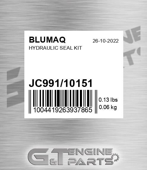 JC991/10151 Hydraulic Seal Kit for BLUMAQ