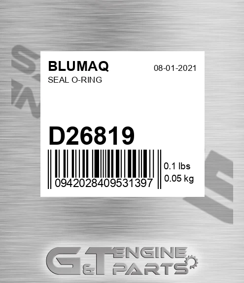 D26819 Seal O-ring