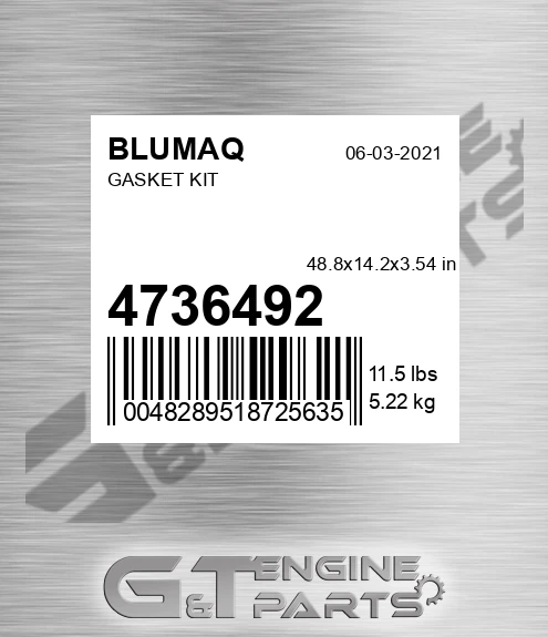 473-6492 Gasket Kit for BLUMAQ