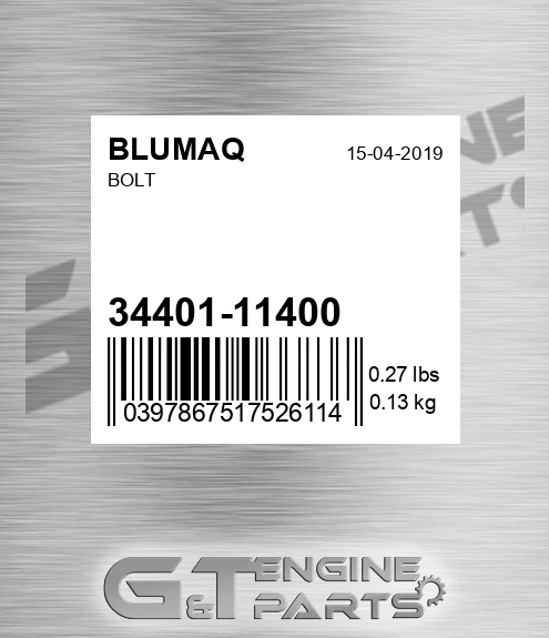 34401-11400 Bolt
