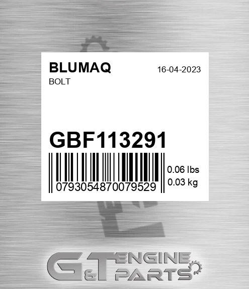 GBF113291 Bolt for BLUMAQ