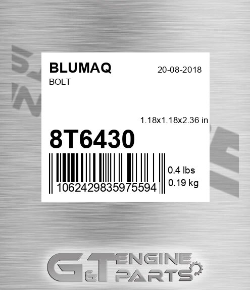 8T-6430 Bolt for BLUMAQ