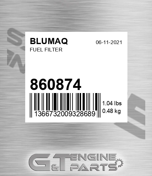 860874 Filter Suitable 3i1196bq for BLUMAQ