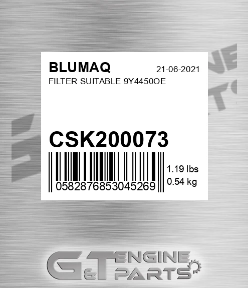 CSK200073 Filter Suitable 9y4450oe
