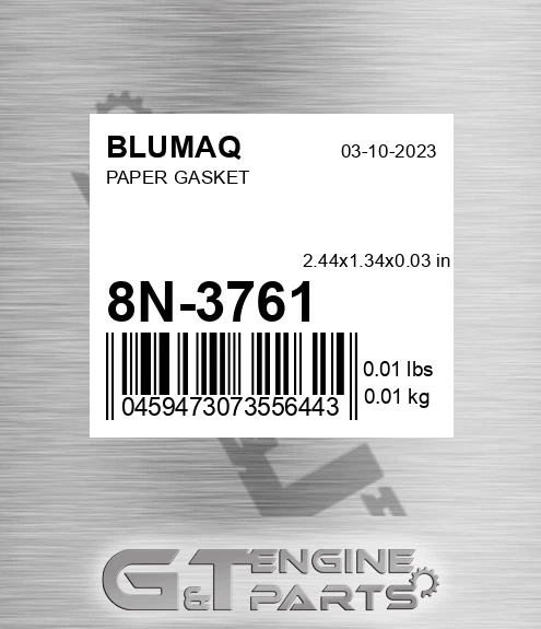 8N-3761 Paper Gasket for BLUMAQ