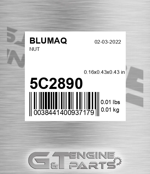 5C-2890 Nut for BLUMAQ