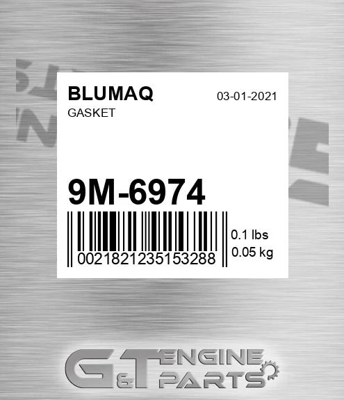 9M-6974 Gasket for BLUMAQ