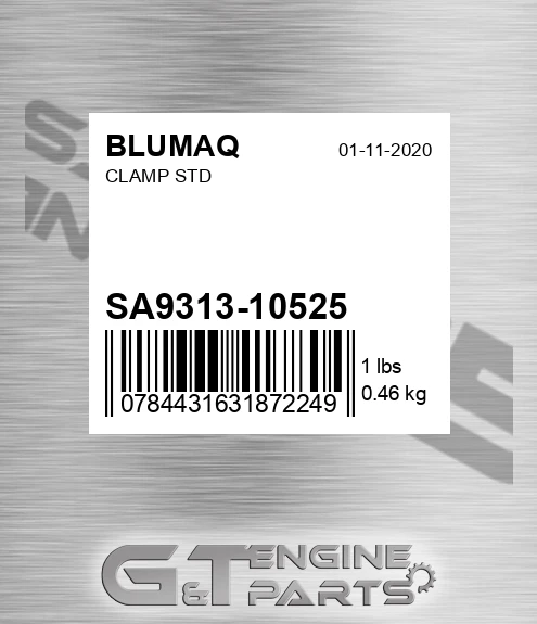 SA9313-10525 Clamp Std for BLUMAQ