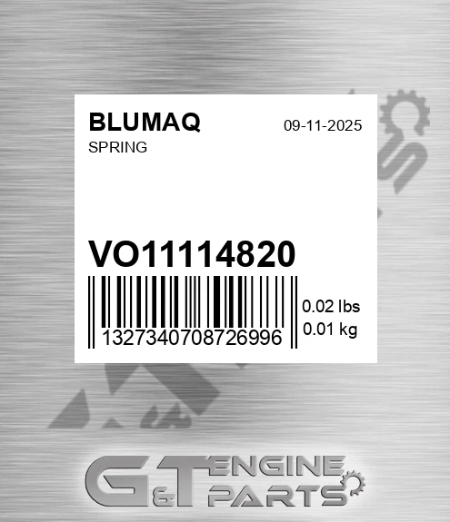 VO11114820 Spring for BLUMAQ