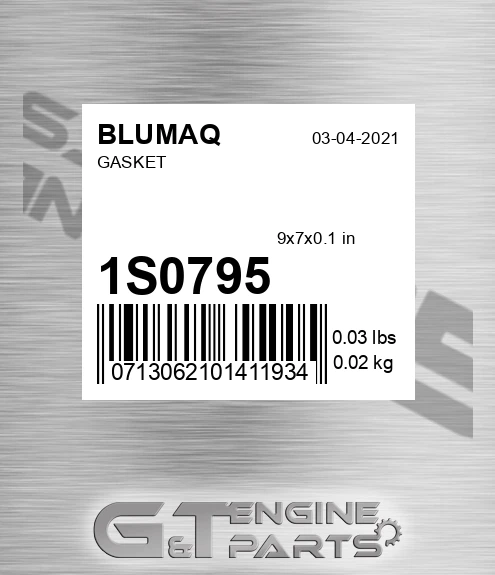 1S-0795 BLUMAQ Gasket