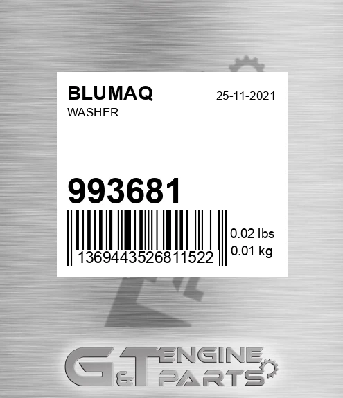 993681 Washer for BLUMAQ
