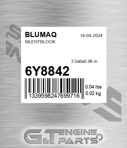 6Y-8842 Silentblock for BLUMAQ