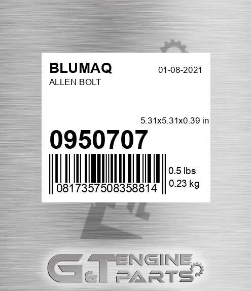 095-0707 Allen Bolt for BLUMAQ