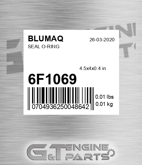 6F-1069 Seal O-ring for BLUMAQ