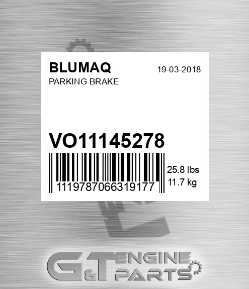 VO11145278 Parking Brake for BLUMAQ