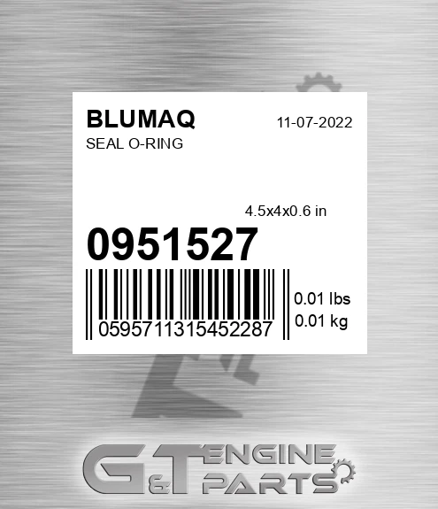 095-1527 Seal O-ring for BLUMAQ