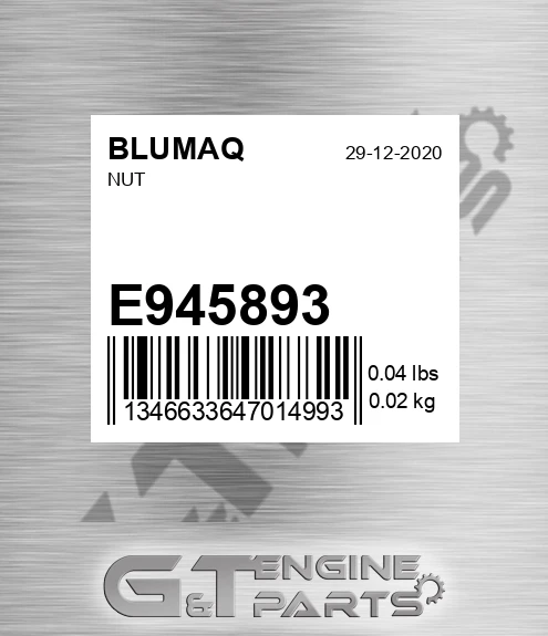 E945893 Nut for BLUMAQ