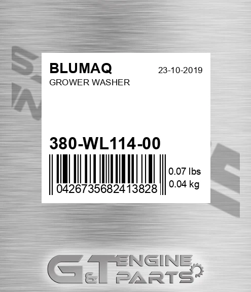 380-WL114-00 Grower Washer for BLUMAQ