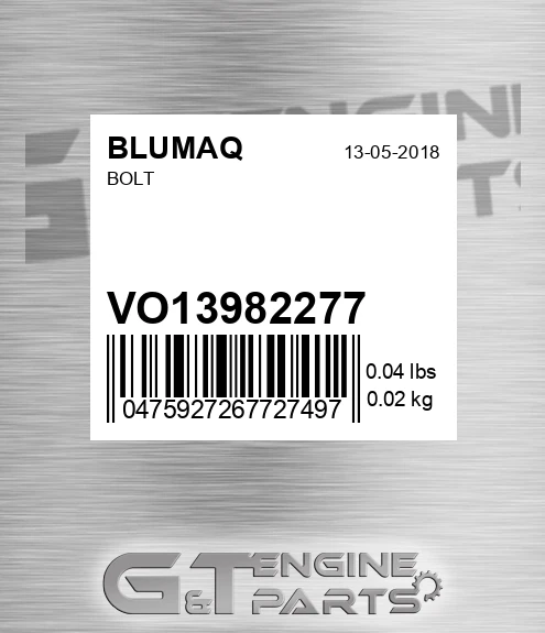 VO13982277 Bolt for BLUMAQ