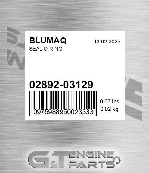 02892-03129 Seal O-ring for BLUMAQ