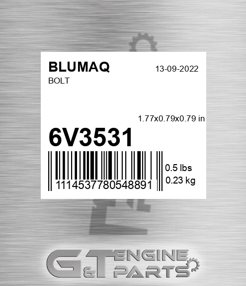 6V-3531 Bolt for BLUMAQ