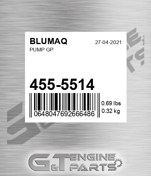 455-5514 BLUMAQ Pump Gp.