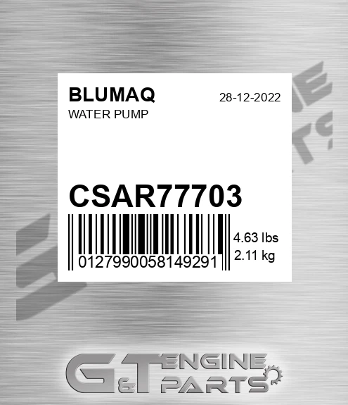 CSAR77703 BLUMAQ Water Pump